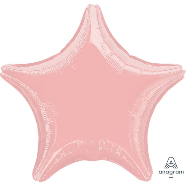 Solid Foil Star 45cm - Pastel Pink