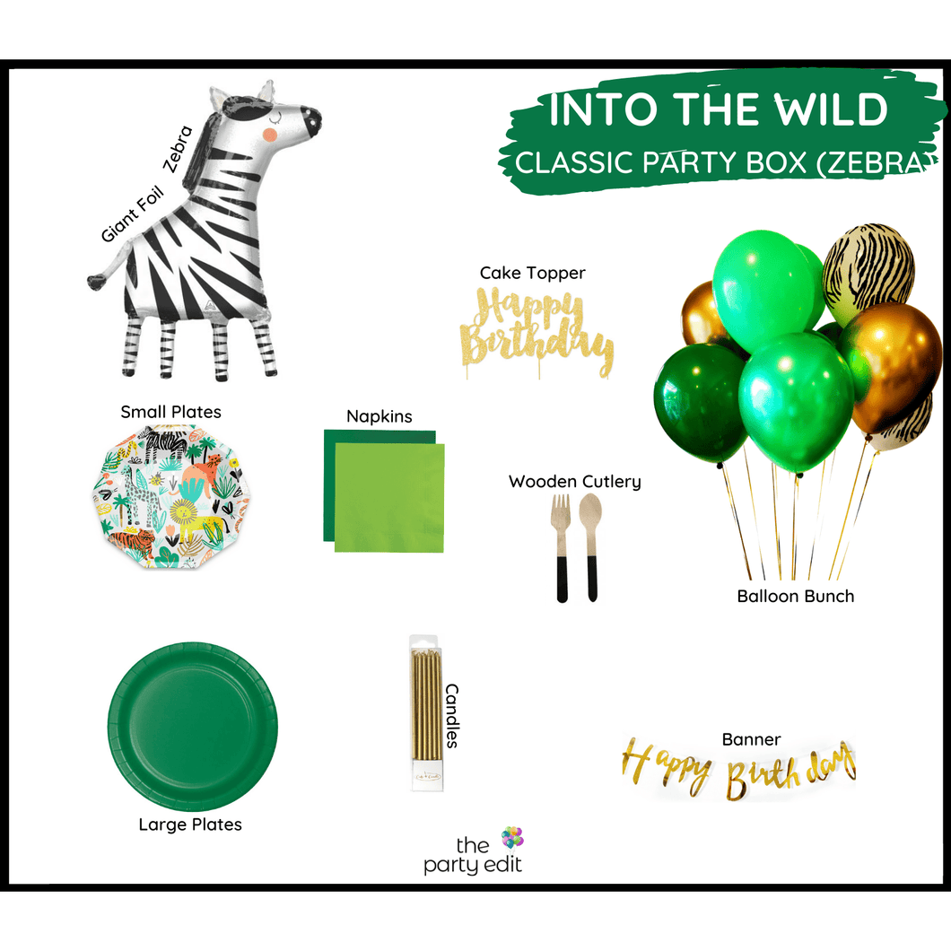 Into the Wild Party Box (ZEBRA) - CLASSIC BOX