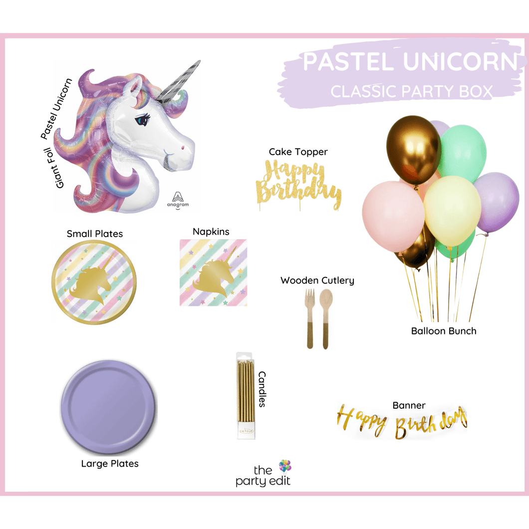 Pastel Unicorn Party Box - CLASSIC BOX