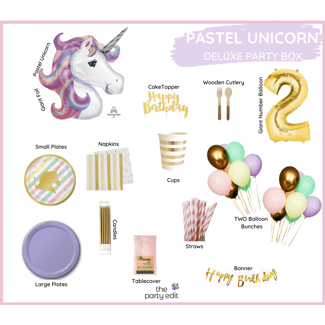 Pastel Unicorn Party Box - DELUXE BOX