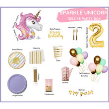 Load image into Gallery viewer, Pink Sparkle Unicorn Party Box - DELUXE BOX
