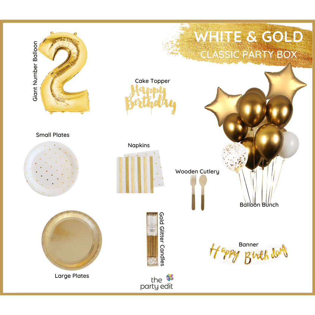 Gold & White Party Box - CLASSIC BOX