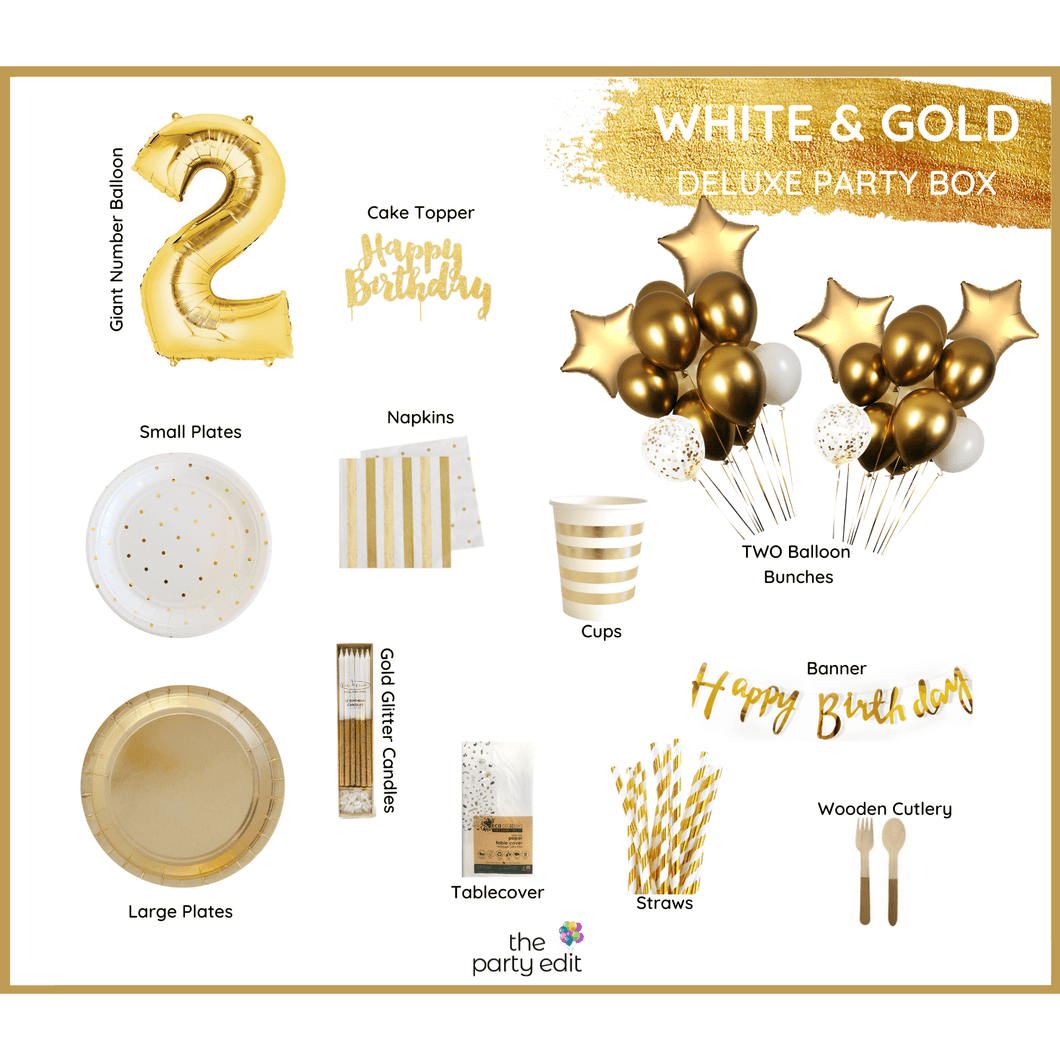 Gold & White Party Box - DELUXE BOX