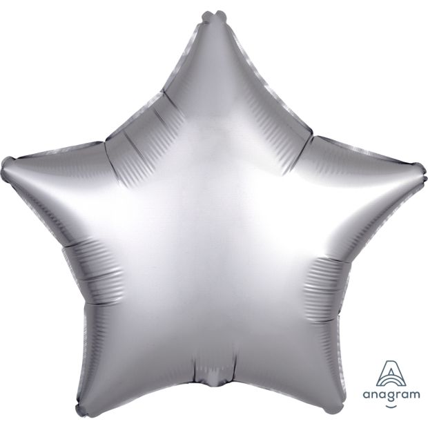 Solid Foil Star 45cm - Satin Luxe Platinum