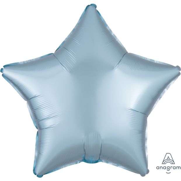 Solid Foil Star 45cm - Satin Luxe Pastel Blue