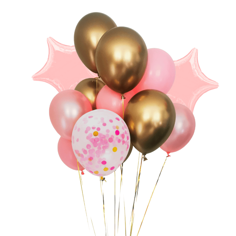 Balloon Bouquet - Pink & Gold