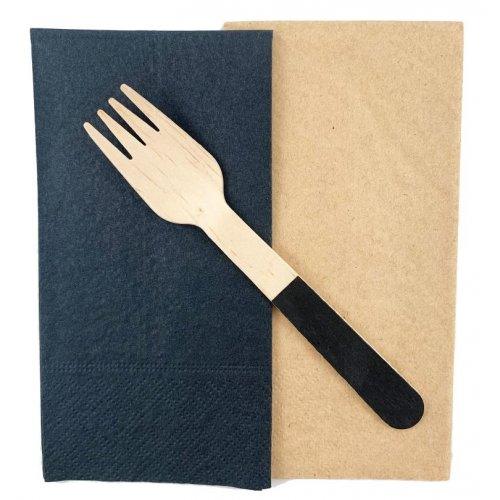 Black Wooden Forks (10 pack) - The Party Edit