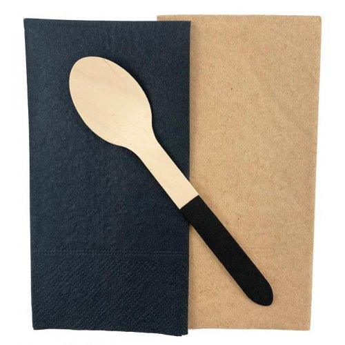 Black Wooden Spoons (10 pack) - The Party Edit