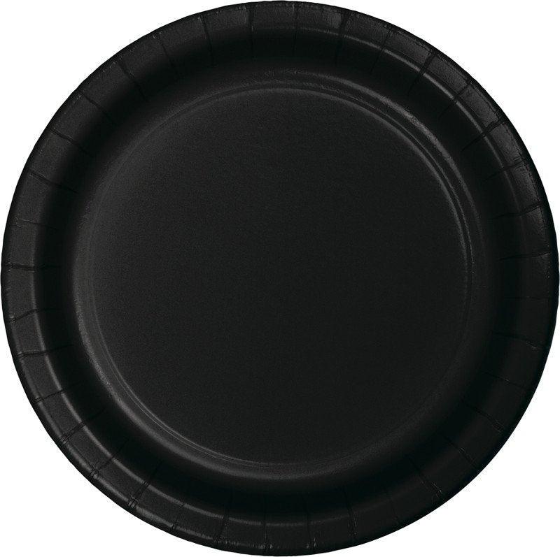 Black Velvet Dessert Plates (24 pack) - The Party Edit