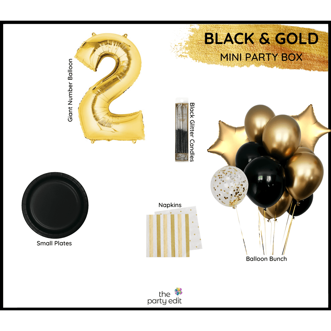 Black & Gold Party Box - MINI BOX