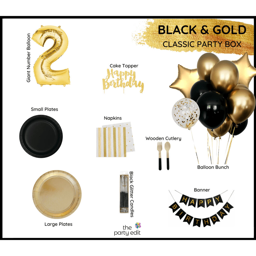 Black & Gold Party Box - CLASSIC BOX