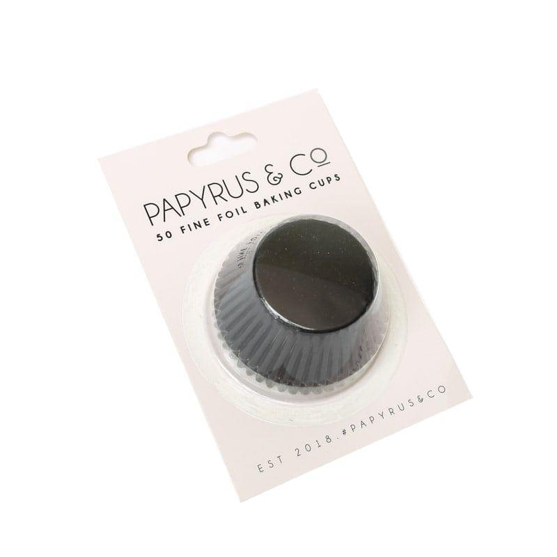 Black Foil Baking Cups (50 pack) - The Party Edit