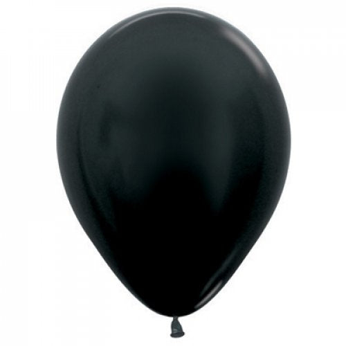 Metallic Black Balloon - Mini 12cm