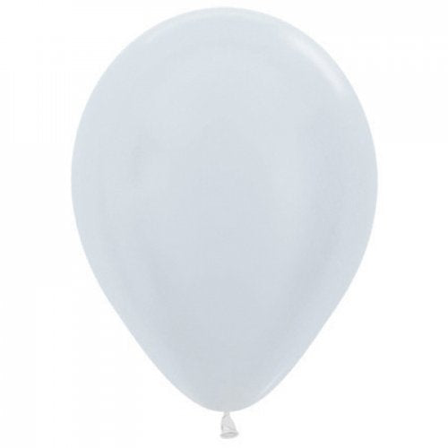 Satin White Balloon - Regular 30cm