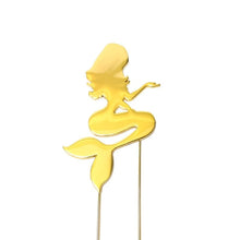 Load image into Gallery viewer, Gold Plated Mermaid Cake Topper
