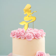 Load image into Gallery viewer, Gold Plated Mermaid Cake Topper
