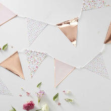 Load image into Gallery viewer, Floral &amp; Rose Gold Bunting
