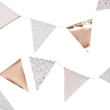 Load image into Gallery viewer, Floral &amp; Rose Gold Bunting
