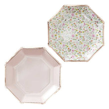 Load image into Gallery viewer, Floral &amp; Rose Gold Foiled Dinner Plates (8 pack)
