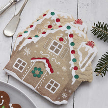 Load image into Gallery viewer, Gingerbread House Napkins (16 pack)
