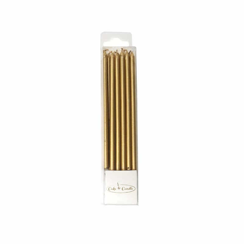 Gold Tall Candles (12 pack)