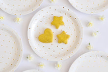 Load image into Gallery viewer, Gold Dot Dessert Plates (10 pack)
