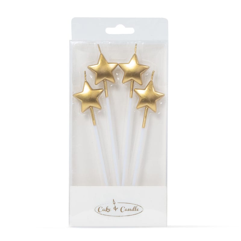 Gold Star Candle Picks (4 pack)