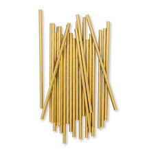 Load image into Gallery viewer, Gold Foil Paper Straws (20 pack)
