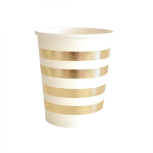 Load image into Gallery viewer, Gold Stripes Cups (10 pack)
