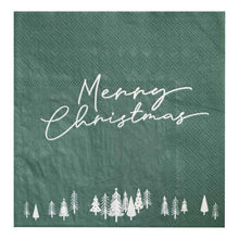 Load image into Gallery viewer, Merry Christmas Green Napkins (16 pack)
