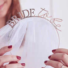 Load image into Gallery viewer, &#39;Bride to Be&#39; Headband with Veil
