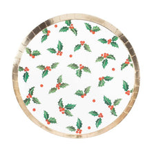 Load image into Gallery viewer, Christmas Holly Leaf Large Plates (8 pack)
