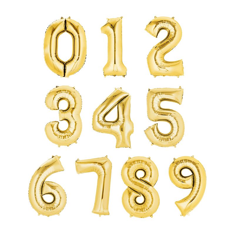 Gold Mega Number Balloon (86cm)