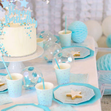 Load image into Gallery viewer, Blue &amp; Iridescent Dessert Plates (10 pack) - The Party Edit
