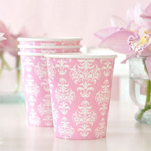 Load image into Gallery viewer, Damask Pink Cups (10 pack)
