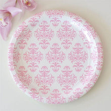 Load image into Gallery viewer, Damask Pink Large Plates (10 pack)
