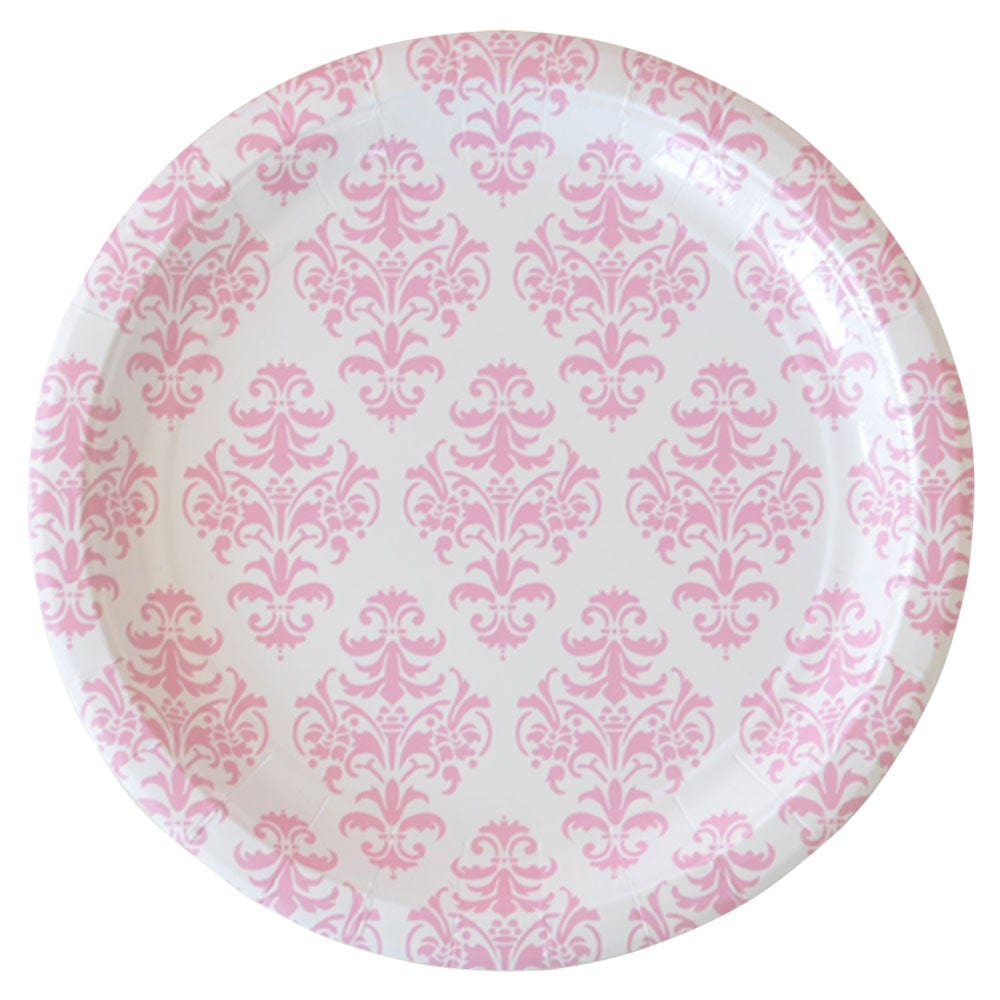 Damask Pink Large Plates (10 pack)