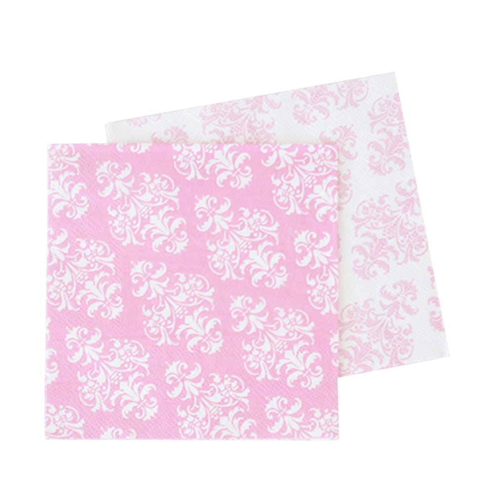 Damask Pink Cocktail Napkins (20 pack)