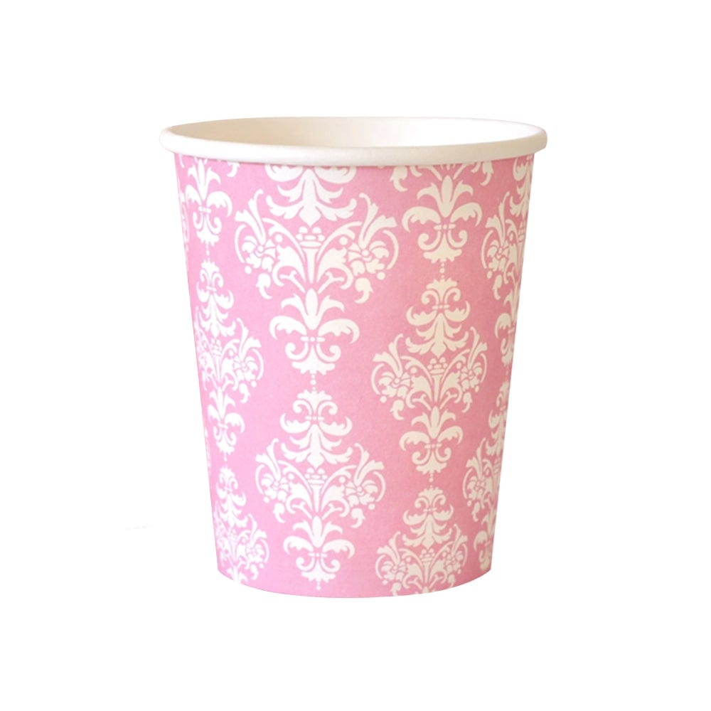 Damask Pink Cups (10 pack)