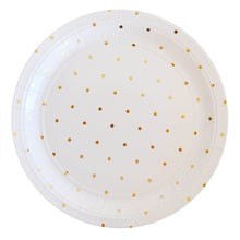 Load image into Gallery viewer, Gold Dot Large Plates (10 pack)
