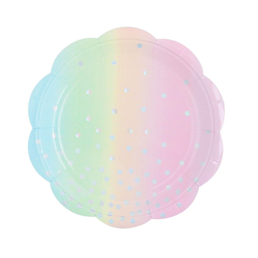 Pastel & Iridescent Dessert Plate (10 pack)