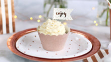 Load image into Gallery viewer, Rose Gold Glitter Cupcake Wrappers (12 pack)
